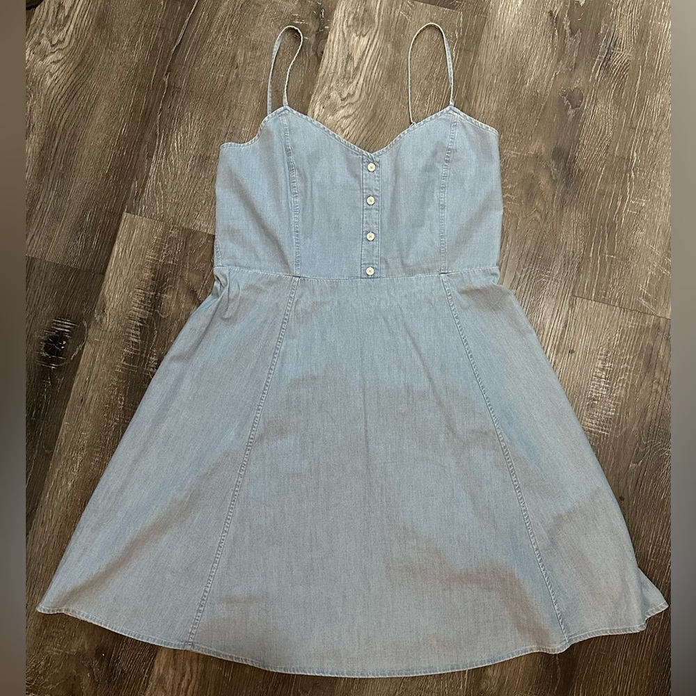 Gap Light Blue Denim Midi Dress sz 12